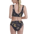 thumbnail image 3 of Vsdgher Womens High Waisted Bikini Sets Two Piece Swimsuit Snake Sleep Print Tummy Control Bathing Suit-Small, 3 of 8