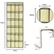 thumbnail image 5 of Colgar el almacenamiento del zapato 24 bolsillos sobre el gabinete del zapato del almacenamiento del zapato del ahorro de espacio de la puerta con 4 ganchos beige, 5 of 5