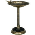 ZGBY 28" Antique Bird Bath With Planter Pedestal Birdbath Bowl, Bronze