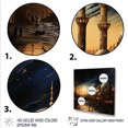 thumbnail image 3 of Designart "Eid Festivities at Mosque during Sunset" Spiritual Wall Art - Global Yellow Islam Entryway Wall Art, 3 of 6
