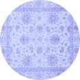 thumbnail image 1 of Ahgly Company Machine Washable Indoor Round Oriental Blue Modern Area Rugs, 6' Round, 1 of 4