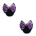 thumbnail image 1 of Maytalsory Plaque pour Cheveux Professionnelle Facile à Porter Poche en Maille Nœud Filet pour Cheveux Pince à Cheveux Nœud Résille Bons Cadeaux Deux-Nœuds-Violet 2 Ensembles, 1 of 6