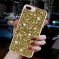 thumbnail image 6 of for iPhone 7 Plus/8 Plus Glitter Case, Cute Bling Sparkle Shiny Slim Soft Silicone Reflective Clear TPU Bumper Women Girls Shockproof Protective Phone Case for iPhone 7 Plus/8 Plus, Gold, 6 of 6
