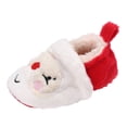 thumbnail image 1 of 1 par de botas navideñas para bebé, pantuflas, botines para recién nacidos, botines cálidos de invierno para niño y niña, 13 cm de largo (blancos), 1 of 7