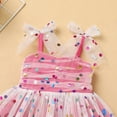 thumbnail image 5 of IBTOM CASTLE Toddler Baby Girls Boho Rainbow Tutu Floral Sequin Sleeveless Backless Ruffle Tulle Dress Princess Birthday Party Sundress 2-3 Years Hot Pink Sequin Dots, 5 of 8