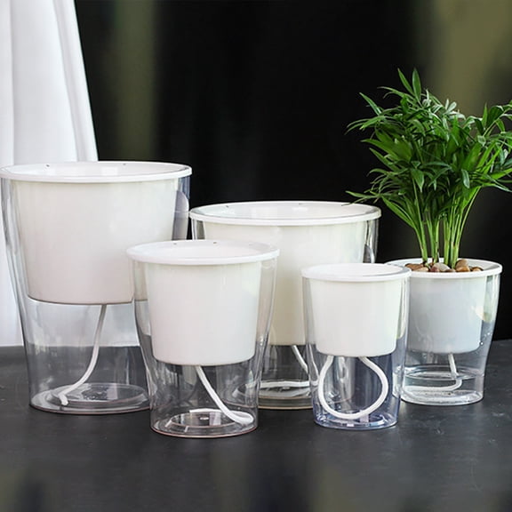 Travelwant Self Watering Pots for Indoor Plants, Flower Pots Outdoor, Self Watering Planter, Plant Pots with Decorative Stones, Flower Pot, Plant Pots Indoor, Flower Pots Indoor