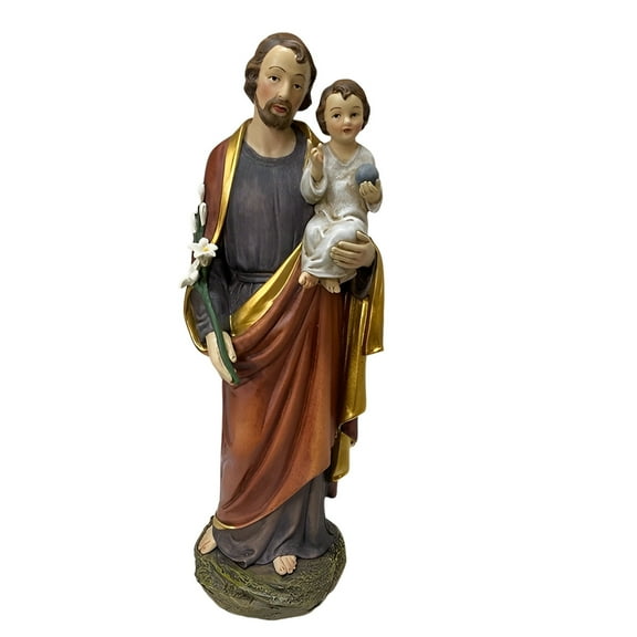FC Design 12"H St. Joesph Holding Baby Jesus Holy Figurine Statue Sculpture Ornament Decoration Home/Room Decor and Unique Gift Ideas for Housewarming, Holidays and Birthdays