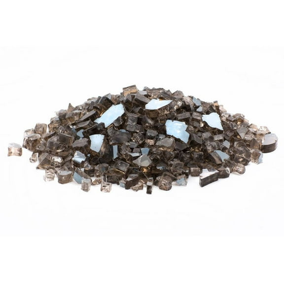 Dragon Glass 10 lb Bronze Brown Reflective Tempered Fire Glass, 1/4"