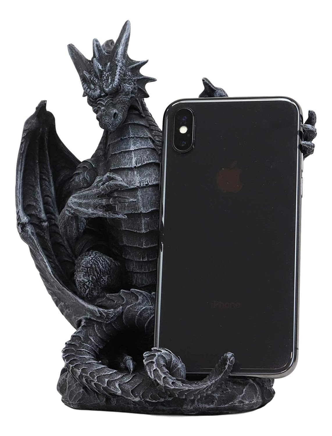 Ebros Gothic Standing Guardian Dragon Cell Phone Holder Figurine Office