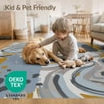 thumbnail image 4 of ODIKA 8'x10' Washable Area Rug Abstract Scattered Shape Brushwork Farmhouse Lightweight Large for Dining Room, Office, Lounge, Non-Slip Chair-Friendly Mat, 4 of 7