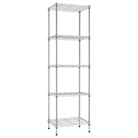 Finnhomy Heavy Duty 5-Tier Wire Shelving Unit, 18"W x 18"D x 59"H Storage Rack