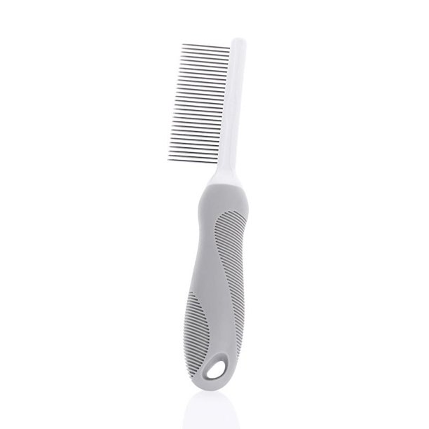 Peine desenredante para mascotas con dientes largos y cortos de acero inoxidable para eliminar el pelo enmarañado, los nudos y los enredos: accesorios para herramientas desenredantes para un cuidado