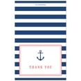 thumbnail image 2 of Navy Stripes Anchor Coral Nautical Thank You Cards and Envelopes - 50 count, 2 of 2