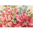 thumbnail image 2 of Audit, Lisa 18x13 Gold Ornate Wood Framed with Double Matting Museum Art Print Titled - Our Christmas Story Poinsettias, 2 of 4