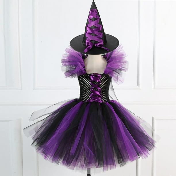 Disfraz de bruja con sombrero para nina disfraz de Carnaval de fantasia ropa de fiesta para ninos vestido de tutu esponjoso actuacion escolar 2024 Bodega Aurrera en linea