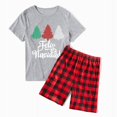thumbnail image 2 of Pijama familiar a juego de Navidad, Conjunto de pijama corto, árbol de Navidad, Feliz Navidad, 2 of 3