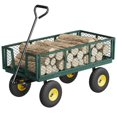 thumbnail image 7 of Devoko Mesh Steel Garden Cart Heavy Duty Utility Wagon with Removable Sides Rotating Handle & 10'' Tires 660 lbs Capacity for Garden Yard, Green, 7 of 7