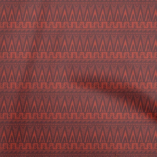oneOone Cotton Poplin Maroon Fabric Tribal Sewing Craft Projects Fabric Prints By Yard 56 Inch Wide