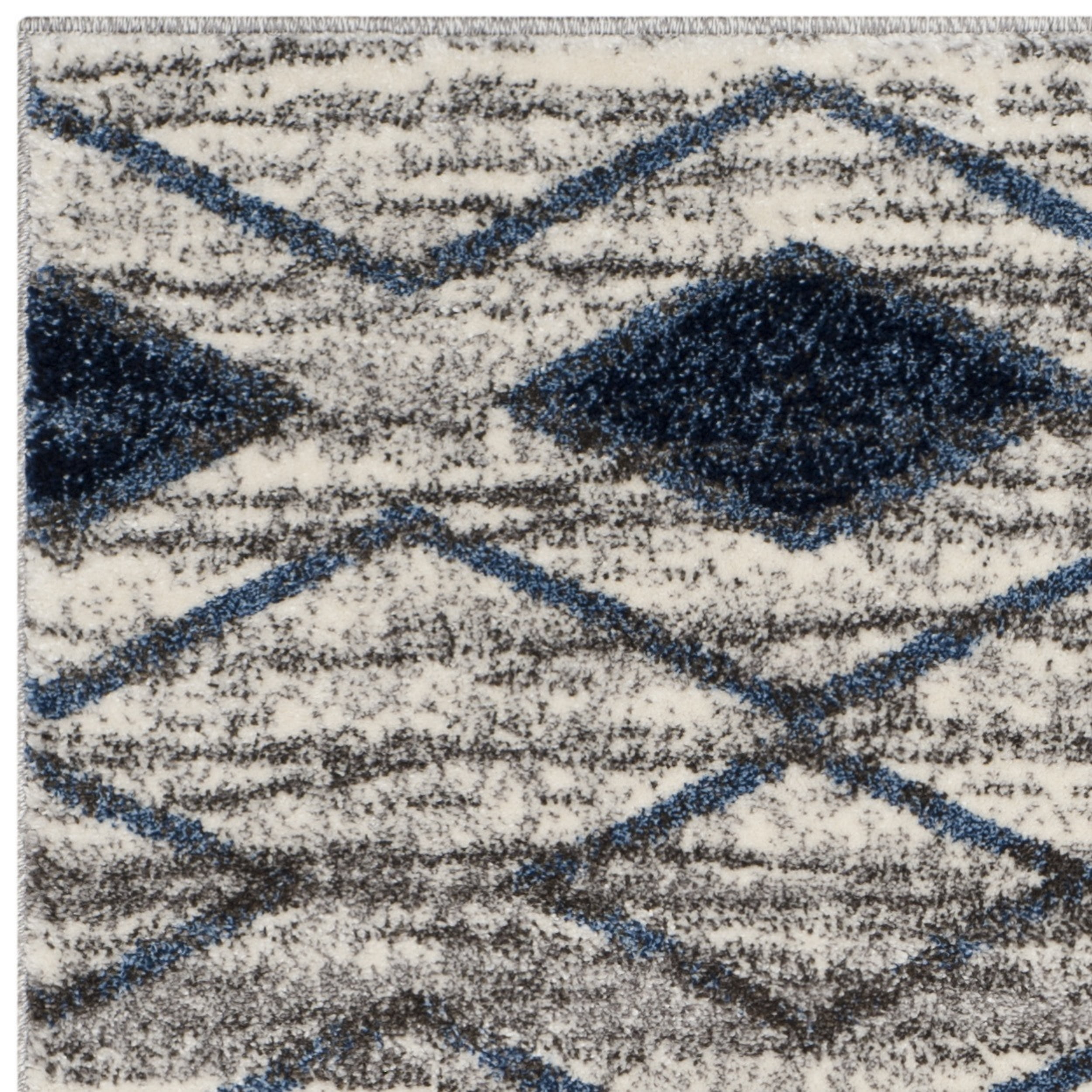 SAFAVIEH Tunisia Lydia Geometric Area Rug, Light Grey/Blue, 3' x 5'