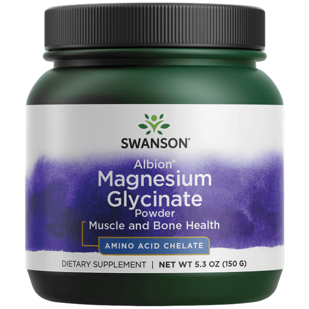 Swanson Albion Chelated Magnesium Glycinate 400 mg 5.3 oz Powder