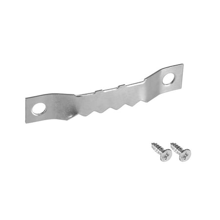 

Hangers 1 3/5 Inch Double Hole w Screws for Picture Frame Hanging 100 Pcs (Silver)