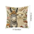 thumbnail image 3 of FUDUUIU 3D Decorative Throw Pillow Cover Short Lint Pillowcase Soft Plush Sofa Bedroom Living Room Home Decor Accent Cushion, 3 of 6
