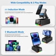 thumbnail image 4 of Wireless Induction Bluetooth Speaker, Phone Stand Speaker with Digital Clock & RGB Light, HD Stereo Sound, Foldable Cell Phone Stand for IPhone Android IPad, Tech Gadget Gifts for Men Women Teens, 4 of 10