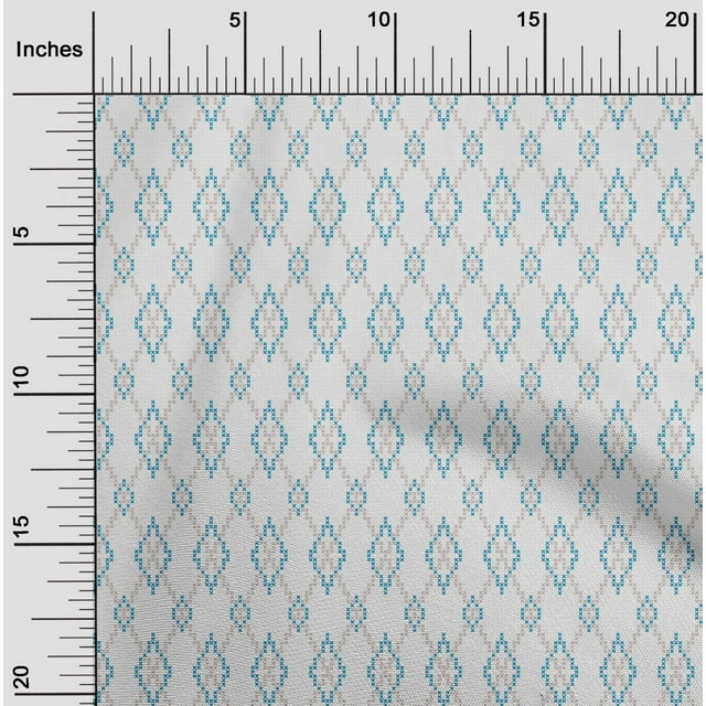 oneOone Georgette Viscose White Fabric Block Sewing Craft Projects Fabric Prints By Yard 42 Inch Wide