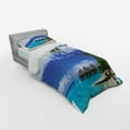 thumbnail image 2 of Ambesonne Tropical Bedding Set 3 Pcs, Island Pasific Ocean, Twin, White Green Blue, 2 of 2