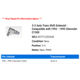 thumbnail image 2 of 3-2 Auto Trans Shift Solenoid - Compatible with 1993 - 1995 Chevy C1500 1994, 2 of 2