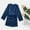 Blue, variant on Gift TIMIFIS Pinks Silk Robes for Women Plus Size Bride Bridesmaid Party Satin Bathrobe V Neck Sleepwear Loungewear Dressing Gowns with 3/4 Sleeve - Spring/Summer
