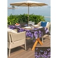 thumbnail image 5 of Outdoor Tablecloth with Umbrella Hole for Patio/Picnic/Party/Camping, Purple Flowers Waterproof Table Cloth Rectangle Table Cover Washable, Butterfly Spring Floral Wooden Farmhouse (60"x 120"), 5 of 8