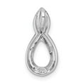 thumbnail image 3 of 925 Sterling Silver Polished Rhodium Diamond Figure 8 Pendant Necklace Measures 19x8mm Wide - Pendant for Women, 3 of 4