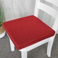 thumbnail image 2 of Nvzi Soft Foam Seat Cushion, Thicken Chair Pad, 20X20X2 Inches Chair Cushion with Removable Cover, for Relief and Comfort Wine Red, 2 of 3