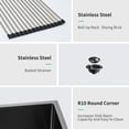 thumbnail image 4 of 33 Gunmetal Black Farmhouse Sink - 33 Inch Kitchen Sink Stainless Steel 16 gauge Apron Front Kitchen Sink, 4 of 7