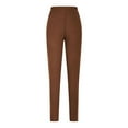 thumbnail image 3 of Leggings Women Elastic Waistband Gym Yoga Pants Thermal Leggings (Brown S), 3 of 4
