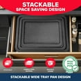 thumbnail image 4 of Bakken- Swiss 3-Piece Kitchen Baking Pan Set - Commercial Grade Carbon Steel Bakeware with Nonstick Coating, Stackable and Space-Saving Design, Oven Safe Tray (up to 450°F), Gray Marble, 4 of 7