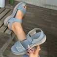 thumbnail image 5 of LOVZFMLL Women's Sandals Comfort Walking Hiking Wedges Sandals with Arch Support Open Toe Ankle Strap Casual Summer Sandals Sky Blue 9, 5 of 9