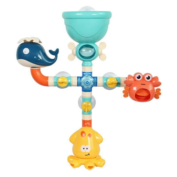 Juguetes de baño Meitianfacai, juguetes de bañera para niños pequeños de 2 a 4 años, juguetes de tuberías de baño para niños de 2, 3, 4 y 5 años, juguetes de agua para bañera para niños y niñas,