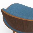thumbnail image 6 of Simpli Home Malden Bentwood Dining Chair with Wood Back in Blue Linen Look Fabric, 6 of 11