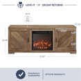 thumbnail image 5 of BELLEZE 58" Farmhouse TV Stand Media Entertainment Center For TVs up to 65" with 18" Fireplace - Hilo (Rustic Oak), 5 of 7