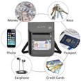 thumbnail image 3 of Travel Neck Pouch Neck Wallet with RFID Blocking Passport Holder Travel Pouch Neck Wallet (Gray), 3 of 8