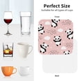 thumbnail image 6 of Pofeuu Panda Print Coasters for Drinks, 4Pack PU Leather Coasters, Bar Drink Coasters for Tabletop Protection, Furniture from Damage-Square, 6 of 6