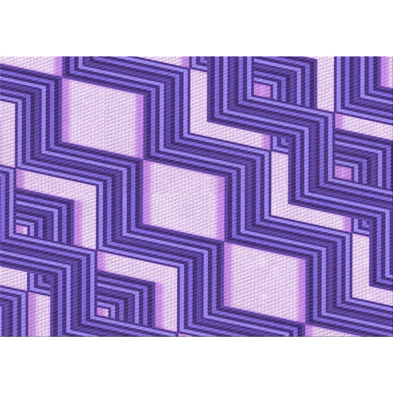 Ahgly Company Machine Washable Indoor Rectangle Transitional Purple Amethyst Purple Area Rugs, 6' x 9'