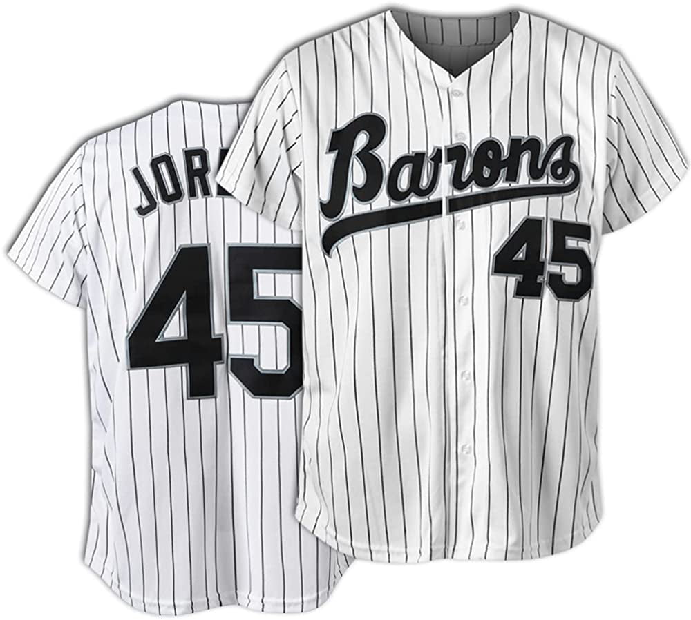  Barons #45 Classic Baseball Jersey, Unisex 90s Hip Hop Theme  Party Fans Clothing, Short Sleeves Button Down Stitched Shirt (Black,  Small) : Clothing, Shoes & Jewelry