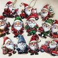 thumbnail image 3 of Christmas tree decoration, gingerbread man wooden pendant set, 24piece set, 3 of 16