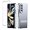 Silver, variant on Clear for Samsung Galaxy Z Fold 3 Case with Kickstand, Built-in Screen Protector [Horizontal & Vertical Stand] Crystal Clear Slim Fit Anti-Yellow Scratch Resistant Shockproof Case, Blue