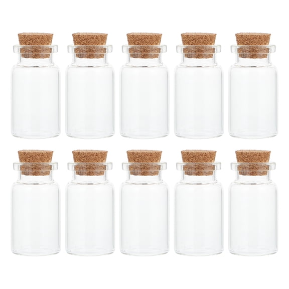 BRIGHTFUFU DIY Wishing Bottles with Wood Cork Stoppers for Keepsakes 30Pcs