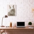 thumbnail image 4 of Bunny Pink Bow Kids Animal Drawing Oversized Stretched Canvas Wall Art by Daphne Polselli, 4 of 6