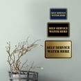thumbnail image 2 of Signs ByLITA Classic Framed Self Service Water Here Durable ABS Plastic | Laser Engraved | Easy Installation | Elegant Design Sign (Ivory/Dark Brown) - Large, 2 of 8
